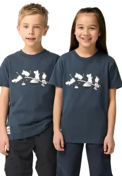 Jack Wolfskin tricou de bumbac pentru copii MOOMIN T-SHIRT K culoarea bleumarin, cu imprimeu, A65461 imagine