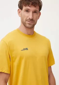 Jack Wolfskin tricou din bumbac Essential culoarea bordo, neted, 1808382 imagine