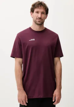 Jack Wolfskin tricou din bumbac Essential culoarea bordo, uni, 1808382 imagine