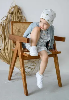 Jamiks caciula bebe JASON culoarea bej, din tesatura neteda, JWH054 imagine