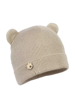 Jamiks caciula bebe TED culoarea bej, din tesatura neteda, JWH207 imagine