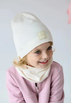 Jamiks caciula copii KISSI culoarea bej, din tesatura neteda, JWH200 imagine