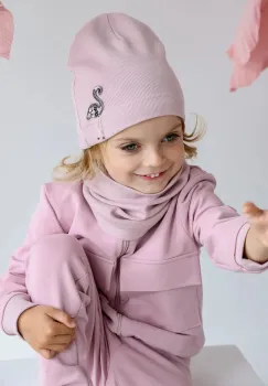 Jamiks caciula copii PATTI culoarea violet, din tesatura neteda, JWH123 imagine