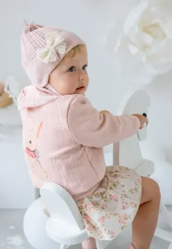 Jamiks caciula copii SAGARA culoarea roz, din tesatura neteda, JWH120 imagine