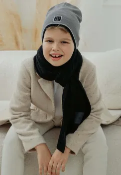 Jamiks caciula copii TAMARINO culoarea gri, din tesatura neteda, JZH291 imagine