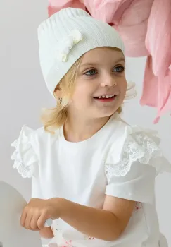 Jamiks caciula copii TEREZA culoarea bej, din tesatura neteda, JWH035 imagine