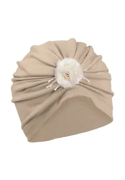 Jamiks caciula copii TITANI culoarea maro, din tesatura neteda, JWH089 imagine