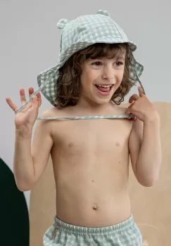 Jamiks caciula de bumbac pentru copii WIDAR culoarea verde, modelator imagine