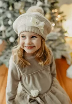 Jamiks caciula din lana pentru copii KATHRINE II culoarea bej, JZH272 imagine