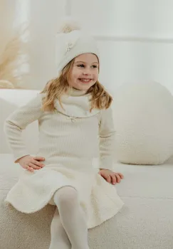 Jamiks caciula din lana pentru copii LALESHKA II culoarea bej, JZH239 imagine
