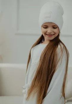 Jamiks caciula din lana pentru copii LIZZY culoarea bej, JZH176 imagine