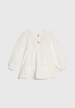 Jamiks rochie din bumbac pentru copii culoarea alb, mini, evazati imagine