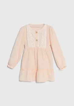 Jamiks rochie din bumbac pentru copii culoarea portocaliu, mini, evazati imagine