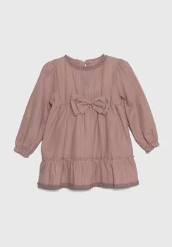 Jamiks rochie din bumbac pentru copii SADIRA culoarea roz, mini, evazati, JZH011 imagine