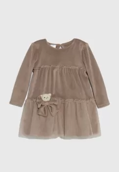 Jamiks rochie fete LISBETH culoarea bej, mini, evazati, JZH094 imagine