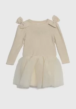 Jamiks rochie fete LIZ culoarea bej, midi, evazati, JZH297 imagine