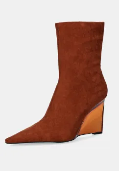 Jeffrey Campbell botine Beth-Ann culoarea maro, toc pana, JC-1772-1-4 imagine