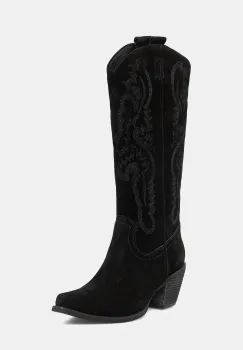 Jeffrey Campbell cizme de cowboy din piele intoarsa RANCHER-K culoarea negru, cu toc drept, 52236-L10 imagine