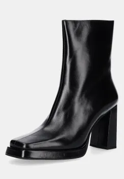 Jeffrey Campbell cizme de piele Maximal-Lo culoarea negru, cu toc drept, JC-852-3-2 imagine