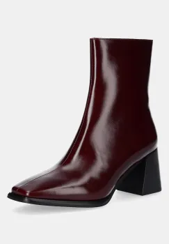 Jeffrey Campbell cizme de piele Sherpal-2l culoarea bordo, cu toc drept, JC-1202-2-46 imagine