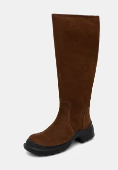 Jeffrey Campbell cizme din nubuc FORTE culoarea maro, cu toc plat, izolat, JCD-347-4-01 imagine