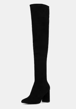 Jeffrey Campbell cizme din piele intoarsa Parisah-2 culoarea negru, cu toc drept, JC-1253-3-9 imagine