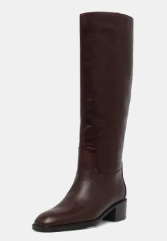 Jeffrey Campbell ghete de piele LADA culoarea bordo, cu toc plat, U321-N01-003 imagine