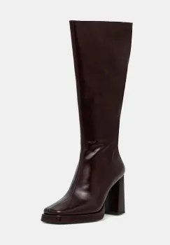 Jeffrey Campbell ghete de piele Maximal culoarea maro, cu toc drept, JC-852-1-7 imagine