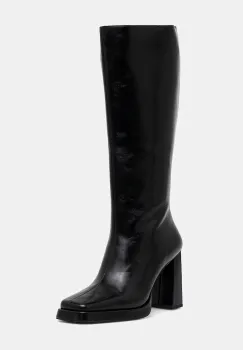 Jeffrey Campbell ghete de piele Maximal culoarea negru, cu toc drept, JC-852-1-3 imagine
