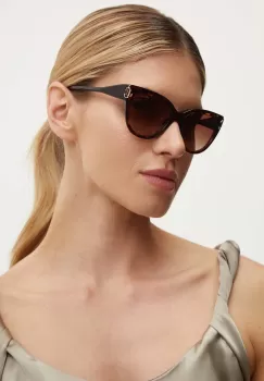 Jimmy Choo ochelari de soare femei, culoarea maro, 0JC5018U imagine