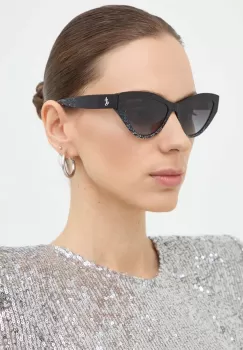 Jimmy Choo ochelari de soare femei, culoarea negru, 0JC5004 imagine