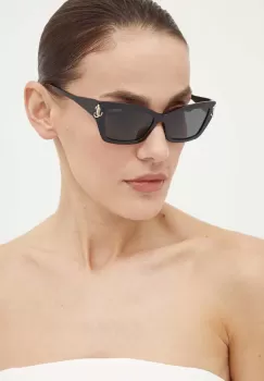 Jimmy Choo ochelari de soare femei, culoarea negru, 0JC5011U imagine