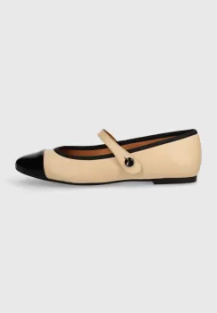 Jonak balerini de piele DREUX culoarea bej, 3500168 imagine