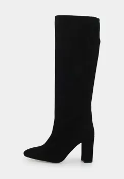 Jonak cizme din piele intoarsa CALIME VELOURS femei, culoarea negru, cu toc drept, 6000598 imagine