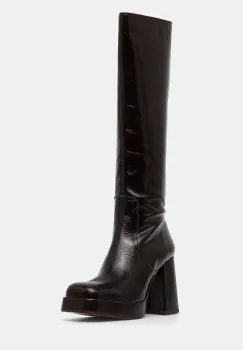 Jonak ghete de piele BRYAN femei, culoarea maro, cu toc drept, 3500238 imagine