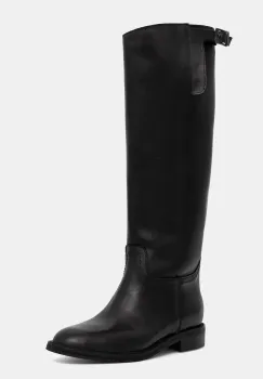 Jonak ghete de piele ROMANE CUIR culoarea negru, cu toc plat, 3700113 imagine