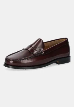 Jonak mocasini de piele ODELYA CUIR GLACE culoarea bordo, cu toc plat, 3300186 imagine
