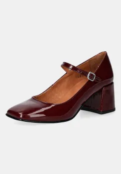 Jonak pantofi de piele ALIENOR VERNIS culoarea bordo, cu toc drept, 6001484 imagine
