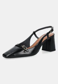Jonak pantofi de piele DADELLE CUIR GLACE culoarea negru, cu toc drept, cu toc deschis, 3700171 imagine
