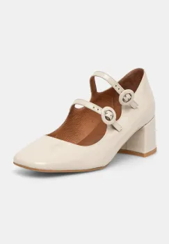 Jonak pantofi de piele DELOU VERNIS culoarea bej, cu toc drept, 3300198 imagine