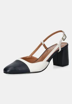 Jonak pantofi de piele DHAPOP CUIR culoarea bej, cu toc drept, cu toc deschis, 6000952 imagine