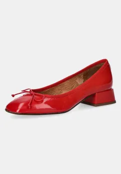 Jonak pantofi de piele DYBIL culoarea rosu, pe toc jos, 3500074 imagine