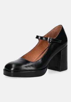 Jonak pantofi de piele VERITOX CUIR culoarea negru, cu toc drept, 3900067 imagine