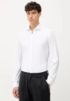 Joop! camasa culoarea alb, cu guler italian, slim, 30046080 imagine