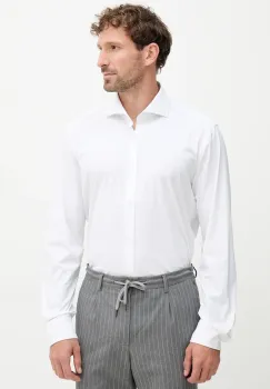 Joop! camasa culoarea alb, cu guler italian, slim, 30048248 imagine