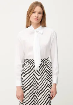 Joop! camasa culoarea alb, cu un decolteu legat, relaxed, 30047570 imagine