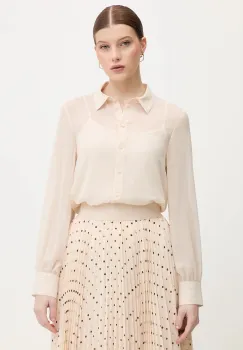 Joop! camasa culoarea bej, cu guler clasic, regular, 30100111 imagine