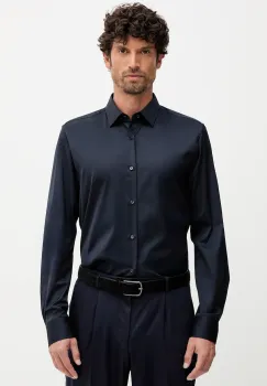 Joop! camasa culoarea bleumarin, cu guler clasic, slim, 30044608 imagine