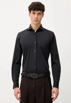 Joop! camasa culoarea negru, cu guler italian, slim, 30046080 imagine