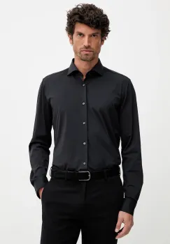 Joop! camasa culoarea negru, cu guler italian, slim, 30048248 imagine